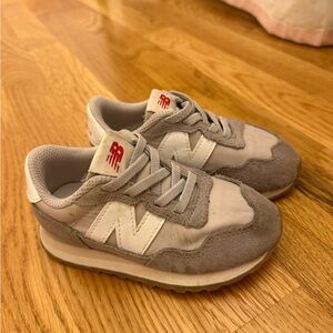 New Balance Kids' Gray and White Sneakers